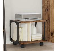 Printer Stand 2-Tier Files Printer Table Desk Organiser Engineered Wood vidaXL