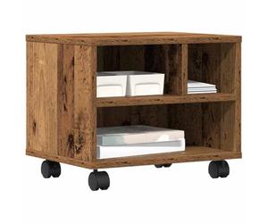 vidaXL Printer Stand Old Wood 41 x 32 x 34.5 cm Engineered Wood | Great for your printer or as a display, The weathered look adds rustic charm, Made of engineered wood for reliability