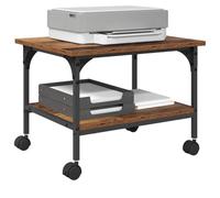 vidaXL Printer Stand Old Wood 50 x 40 x 38 cm Engineered Wood, Ample Storage, Rectangular Printer Stand, Sturdy 2-Tier Office Unit, Rustic Urban Furniture for Compact Workspace Organization
