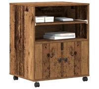 vidaXL Printer Stand Old Wood 60 x 48 x 74 cm Engineered Wood