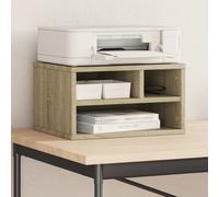vidaXL Printer Stand Sonoma Oak - Engineered Wood Organiser for Office/Home, Spacious Design for Equipment and Supplies 40x32x22.5 cm