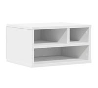 vidaXL White Engineered Wood Printer Stand-Desk Organizer/Multi-Functional Table for Office Supplies, Nightstand, Bookshelf-40x32x22.5cm