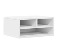 vidaXL Printer Stand, Desk Organiser for Office, Printer Table for Fax Machine Scanner Files, Printer Desktop Stand, White Engineered Wood