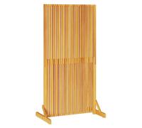 vidaXL Privacy Screen Brown 79.5 x 50 x 150 cm Solid Acacia wood, Living Room, Modern Garden Decor, Durable Folding Divider, Rectangular Wooden Screen, Privacy Panel, Space Separator, Brown