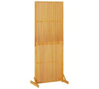 vidaXL Privacy Screen Brown 79.5 x 50 x 200 cm Solid Acacia wood, Living Room, Modern Garden Decor, Durable Folding Divider, Rectangular Wooden Screen, Privacy Panel, Space Separator, Brown