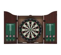 Professional Dart Set with Dartboard and Cabinet Sisal Steel