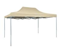 Garden Furniture Set Professional Folding Party Tent 3x4 m Steel Cream