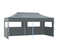 vidaXL Professional Folding Party Tent with 4 Sidewalls 3x6 m Steel Anthracite