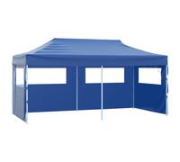 vidaXL Professional Folding Party Tent with 4 Sidewalls 3x6m Blue Steel Gazebo