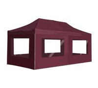 vidaXL Professional Folding Party Tent with Walls Aluminum 19.7'x9.8' Wine Red