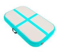 vidaXL Professional Inflatable Gymnastics Mat with Pump, Waterproof and Portable, High-Density PVC, Ideal for Yoga, Kickboxing, Wrestling, Indoor and Outdoor Activities, 60x100x15 cm - Grey and G...