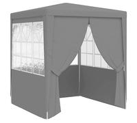 vidaXL Professional Party Tent with Side Walls 2x2 m Anthracite 90 g/m?