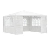 vidaXL Professional Party Tent with Side Walls UV and Water Resistant Outdoor Garden Canopy Gazebo Pavilion Marquees Cover Shelter 4x4m White 90g/m²