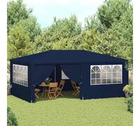 vidaXL Professional Party Tent with Side Walls 4x6 m Blue 90 g/m?