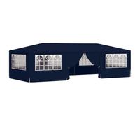 vidaXL Professional Party Tent with Side Walls in Blue - - Steel Frame - UV and Water - Easy Setup