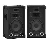 vidaXL Professional Stage Speakers - 2 pcs 800W Passive Hifi Speakers with Bass Reflex Holes, Heavy-duty Woofer, Precision Tweeter - Black