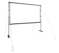 vidaxl 120-inch projection screen with stands - portable matte surface, polyester material, ideal for home cinema, office presentations, and classroom use 16:9