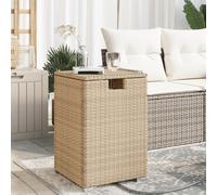 Vidaxl Propane Tank Cover Table Beige 40X40X60 Cm Poly Rattan