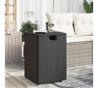 vidaXL Propane Tank Cover Table Black 40x40x60 cm Poly Rattan