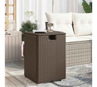 vidaXL Propane Tank Cover Table Brown 40x40x60 cm Poly Rattan