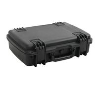 vidaXL Protective Equipment Case 27x24.6x12.4 cm - Waterproof and Black Case with Pressure Valve and Removable Polyurethane Foam Inserts