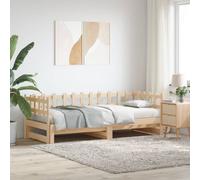 vidaXL Pull-out Day Bed without Mattress 2x(80x200) cm Solid Wood
