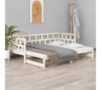 vidaXL Pull-out Day Bed without Mattress Solid Wood Pine 2x(80x200) cm