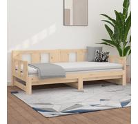 vidaXL Pull-out Day Bed without Mattress Solid Wood Pine 2x(80x200) cm