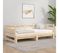 vidaXL Pull-out Day Bed Solid Wood Pine 2x(90x200) cm, Brown