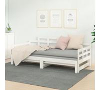 Vidaxl Pull-Out Day Bed Without Mattress White 2X(90X190) Cm