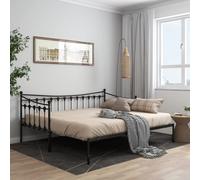 Modern Pull-Out Sofa Bed Frame Metal for Day Sleeping Sleepover vidaXL
