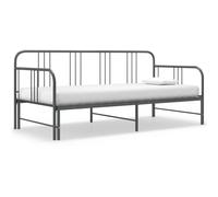 Vidaxl Pull-Out Sofa Bed Frame Without Mattress Grey Metal 90X200 Cm