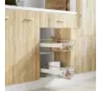 vidaXL Pull-Out Wire Baskets - 2pcs Silver, 400mm for Kitchen, Polished Chrome-plated Steel - Easy Installation, Durable, Fully Extendable