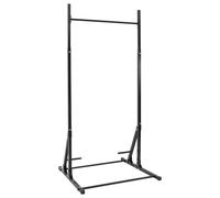 Pull-Up Bar Station Black Powder-Coated Steel 100.5x102x234.5cm Adjustable Home