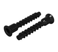 vidaXL Push Cap Screw 2pcs Black 10x40mm Iron Durable Screw Set Essential Fixing Hardware Construction Screws Workshop Tools Quality Assembly Repair Supplies