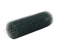 vidaXL PVC-Coated Steel Chicken Wire Fence - Versatile 10x0.5m Fencing for Plants Protection, Poultry, and Livestock