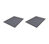 vidaXL PVC Door Mats 2 pcs Grey 90x60 cm