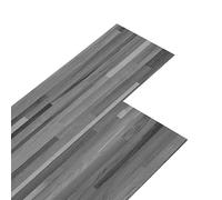vidaXL PVC Flooring Planks, Self-adhesive, 2mm thickness, 5.02m², Striped Grey, Waterproof and Allergy-resistant, for Home and Office Use