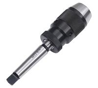 vidaXL Quick Release Drill Chuck MT2-B16 - Versatile Use with Drill Machines, Milling Machines, Lathes & Electric Hand Tools - Heat Steel with High Precision - Silver & Black Colour