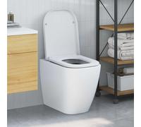 vidaXL Quick Release Toilet suitable for Seat White 44.5 x 35 x 3.6 cm