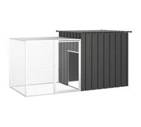 vidaXL Rabbit Cage Anthracite 200x91x100 cm Galvanised Steel UK