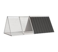 vidaXL Rabbit Cage Anthracite 201.5x80.5x71 cm Galvanised Steel UK