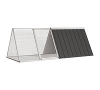 vidaXL Rabbit Cage Anthracite 201.5x80.5x71 cm Galvanised Steel UK
