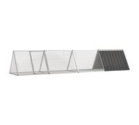 vidaXL Rabbit Cage Anthracite 403.5x80.5x71 cm Galvanised Steel