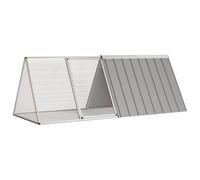 Rabbit Cage Grey 201.5x80.5x71 cm Galvanised Steel