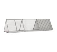 vidaXL Rabbit Cage Grey 302.5x80.5x71 cm Galvanised Steel