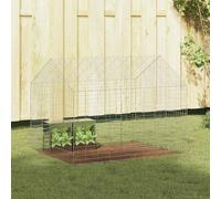 vidaXL Rabbit Cage Silver 400 x 78 x 78 cm Galvanised Steel Garden and Patio Rectangular Modern Design Efficient Use of Space Stylish Aesthetics Outdoor Living Area Nature