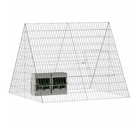 vidaXL Rabbit Cage Silver 215 x 100 x 85 cm Galvanised Steel Design Garden and Patio Modern Features Robust Materials Cool Solutions for Outdoor Use