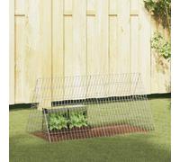 vidaXL Rabbit Cage Silver 650 x 55 x 55 cm Galvanised Steel Garden and Patio Durable and Stylish for All Ages Practical Options for a Beautiful Outdoor Area