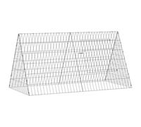 vidaXL Rabbit Cage Silver 650 x 55 x 55 cm Galvanised Steel Garden and Patio Durable and Stylish for All Ages Practical Options for a Beautiful Outdoor Area